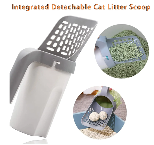 2in1 Cat Litter Shovel Scoop with Refill Bag